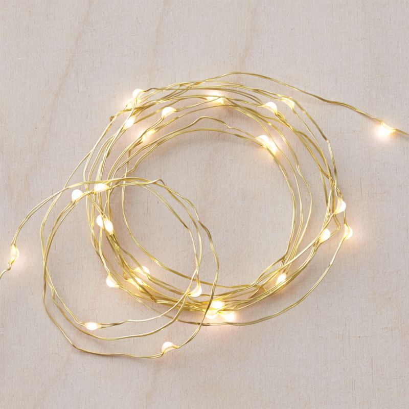 Twinkle Gold 10 String Lights Crate and Barrel